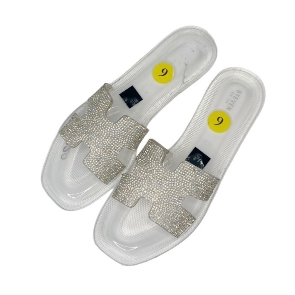 Steven New York Andie Rhinestone Slip On Jelly Sandals Size 9M - Picture 4 of 10